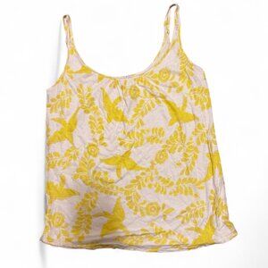 Ella Moss Yellow & White Floral Tank – Size S – VGUC – Double Lined
